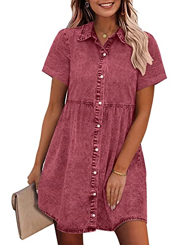 GRAPENT Short formal Dresses Women Dresses for Special Occasions Classy Dresses for Women Summer Dresses for Women 2023 Beach Summer Dress for Women Beach Women's Tiered Dress Baroque Rose Size Medium - Image 1