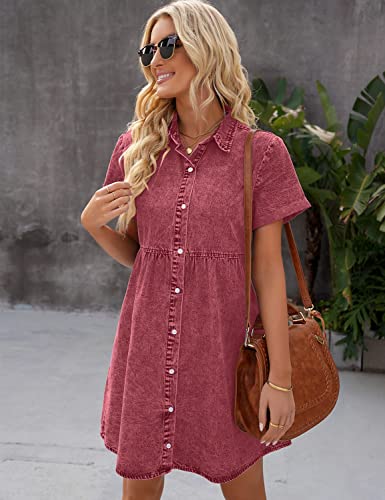 GRAPENT Short formal Dresses Women Dresses for Special Occasions Classy Dresses for Women Summer Dresses for Women 2023 Beach Summer Dress for Women Beach Women's Tiered Dress Baroque Rose Size Medium - Image 4