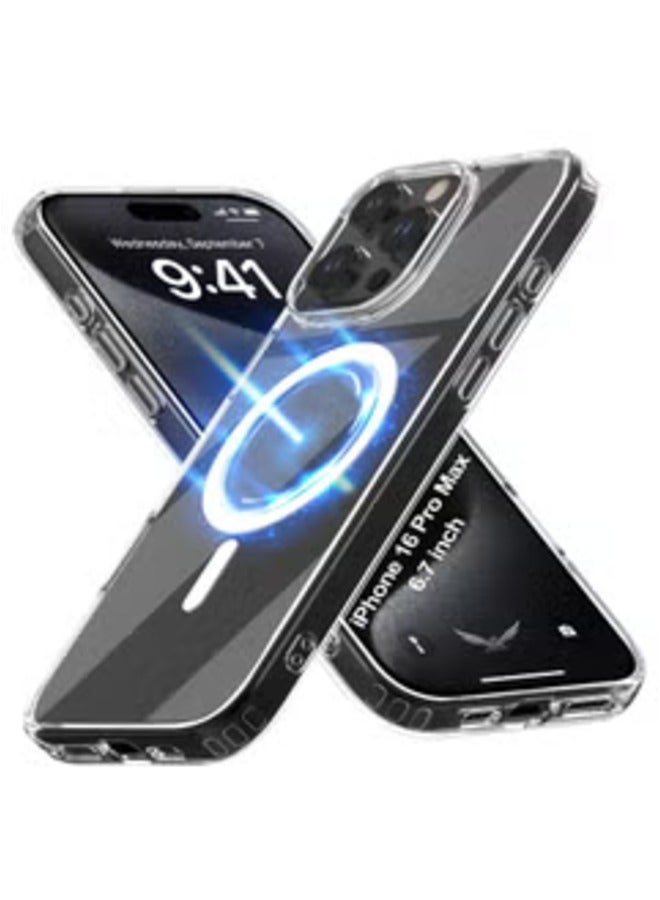 ELTRAZONE iPhone 16 Pro Max Ultra Slim Magnetic Case – 6.9 Inch Clear, Shockproof, and Wireless Charging Compatible - Image 1