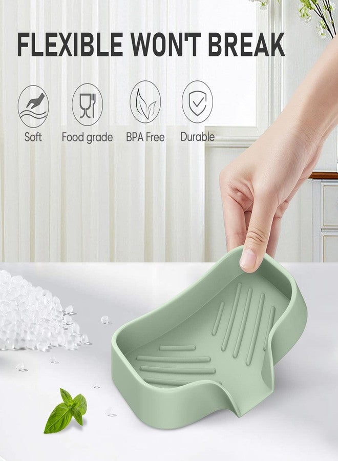 EGWON Great Silicone Soap Dish - 4 Pcs Thickened Self-Draining Soap Tray for Shower & Bathtub-Great High-Purity Silicone Soap Dish - Image 4