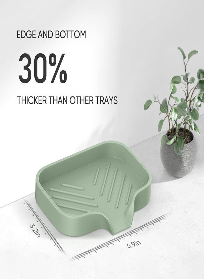EGWON Great Silicone Soap Dish - 4 Pcs Thickened Self-Draining Soap Tray for Shower & Bathtub-Great High-Purity Silicone Soap Dish - Image 2