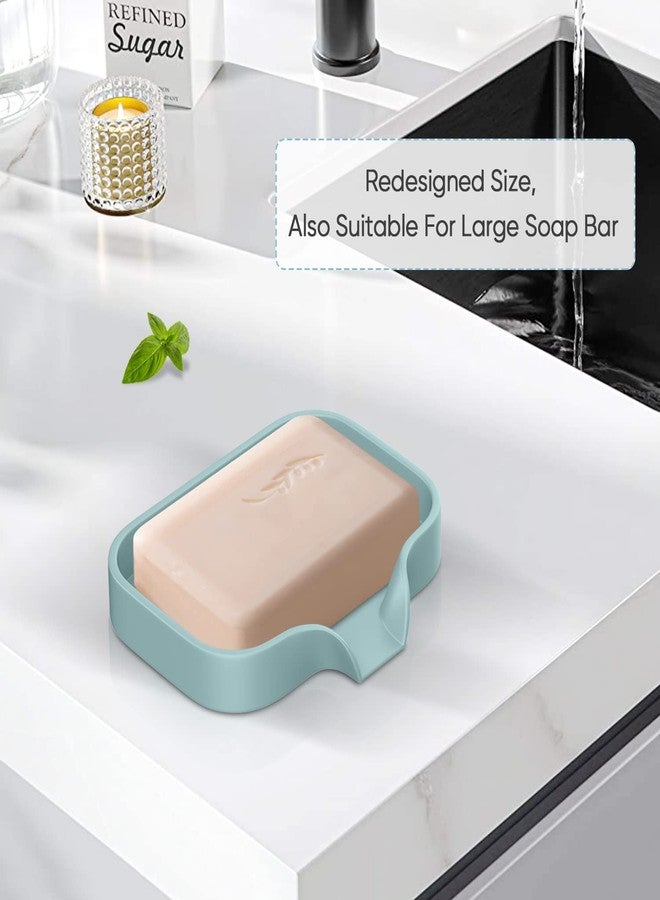 EGWON Great Silicone Soap Dish - 4 Pcs Thickened Self-Draining Soap Tray for Shower & Bathtub-Great High-Purity Silicone Soap Dish - Image 5