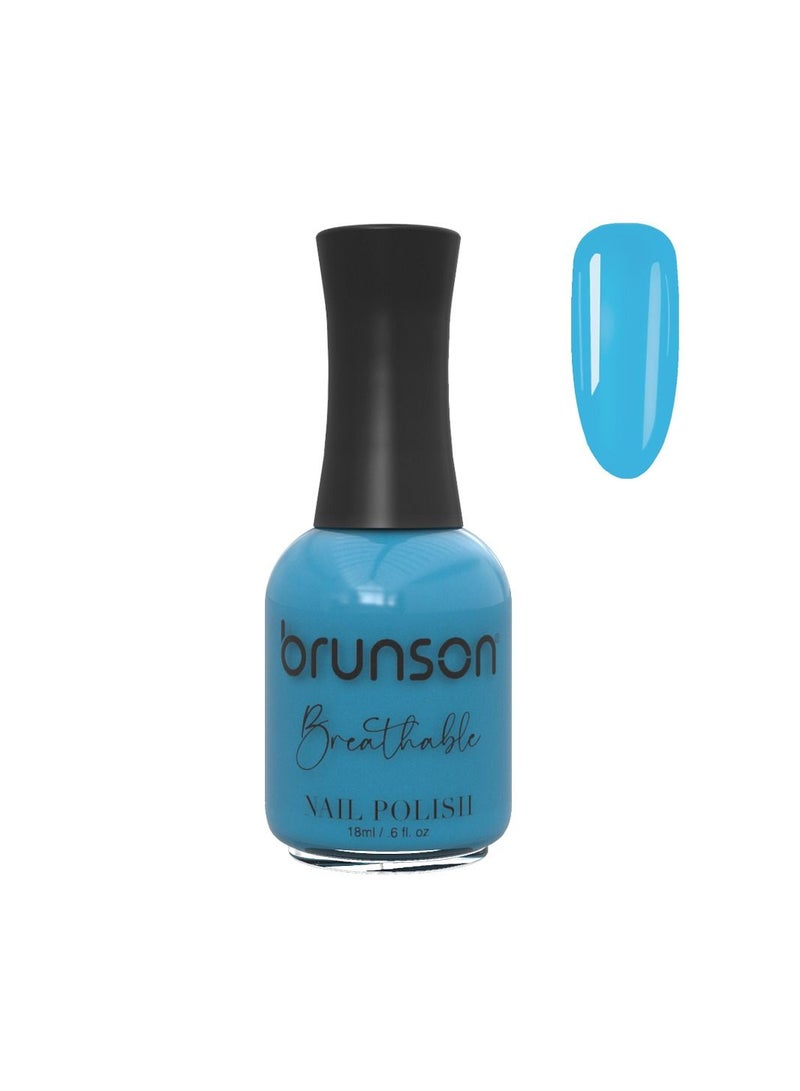Brunson Breathable Nail Polish Halal Nail Lacquer Wudu friendly Quick Dry long lasting but easy peel off Glossy Shine Water Based Nail paint 18ml
