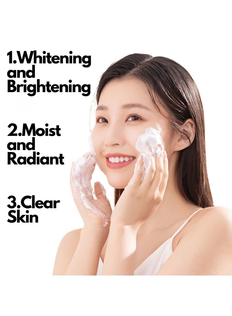 KANGYUAN منظف الوجه لتبييض البشرة وإزالة النمش، منظف للوجه مهدئ للبقع، منظف للوجه بالزيت، غسول Fad Shrink Gentle Dark Foam - Image 4