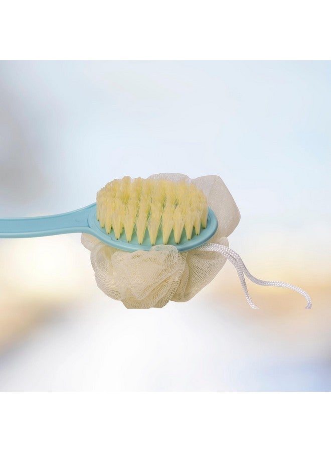 LIORA 2-in-1 Body Bathing Brush with Soft Bristles and Loofah with Long Handle for body Exfoliating and Cleansing for Smooth and Glowing Skin for men & women - Image 3
