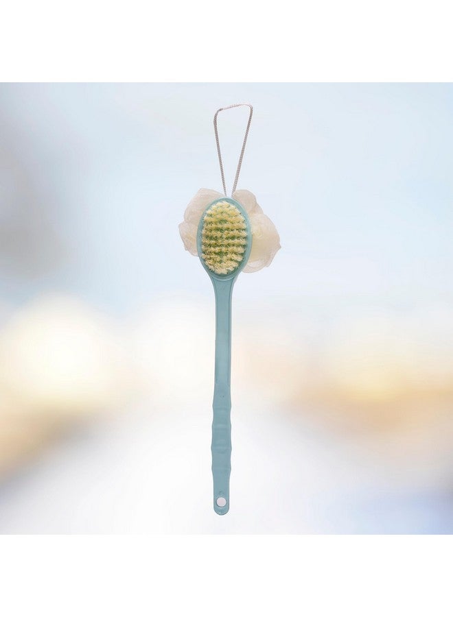 LIORA 2-in-1 Body Bathing Brush with Soft Bristles and Loofah with Long Handle for body Exfoliating and Cleansing for Smooth and Glowing Skin for men & women - Image 1