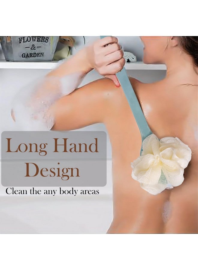 LIORA 2-in-1 Body Bathing Brush with Soft Bristles and Loofah with Long Handle for body Exfoliating and Cleansing for Smooth and Glowing Skin for men & women - Image 4