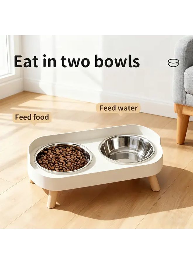Green Elevated Cat Bowl Splash Proof Indoor Feeding and Watering Set Dishwasher Safe - Image 4