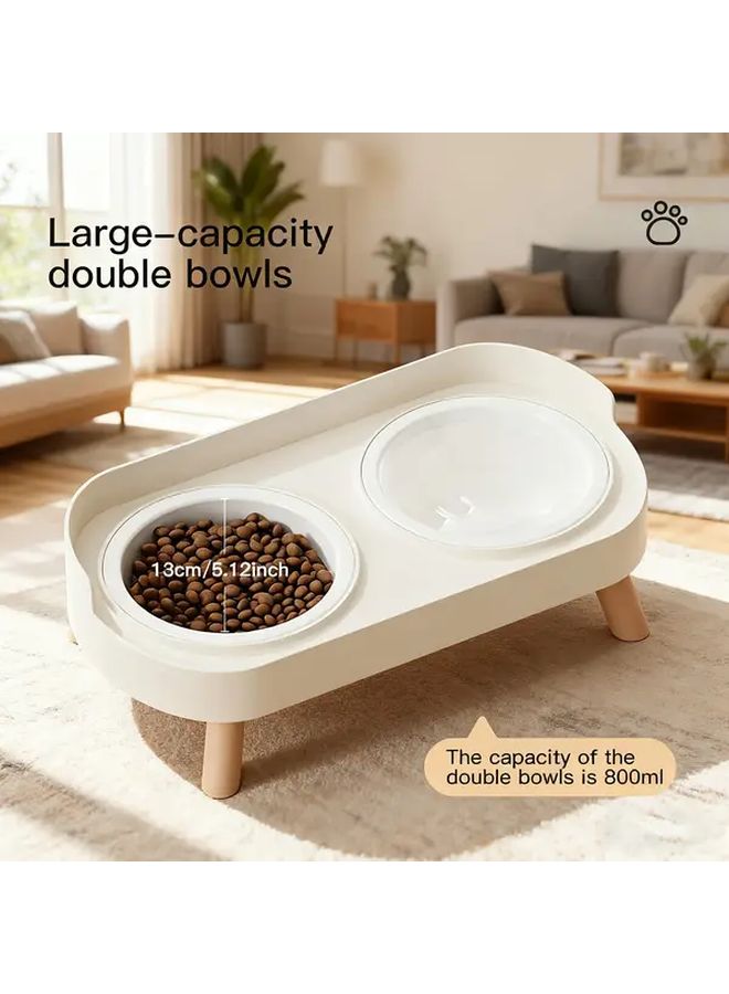 Green Elevated Cat Bowl Splash Proof Indoor Feeding and Watering Set Dishwasher Safe - Image 5
