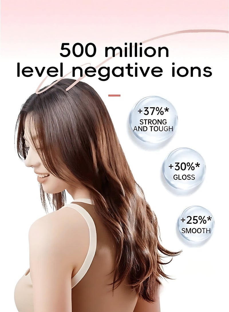 1200W Ionic Hair Dryer with Curved Tube Design, Fast Drying Blow Dryer with 5 Styling Nozzles, Low Noise, Adjustable Heat & Speed, Lightweight Professional Hair Dryer for Home, Salon & Travel - Image 5