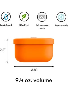 OMIE Omie OmieBox Silicone Leakproof Snack Containers To Go, Food Storage Containers with Lid, School Lunch Bento Container - BPA Free, Airtight, Dishwasher and Freezer Safe, Oven Safe - 9.4 ounces  - Image 5
