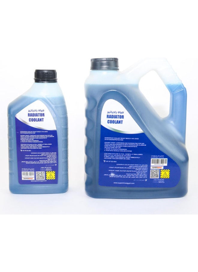 SUPERDRIVE Superdrive Engine Coolant Offer for Car Radiator Anti Freeze & Boil 4L+1L (Blue)  - Image 4