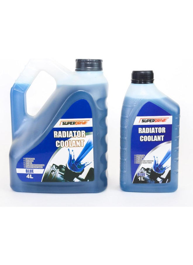 SUPERDRIVE Superdrive Engine Coolant Offer for Car Radiator Anti Freeze & Boil 4L+1L (Blue)  - Image 1