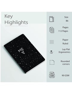 FACTOR NOTES دفتر ملاحظات صغير مسطر مقاس B6، سمك 90 جرامًا للمتر المربع، 112 صفحة  - Image 3