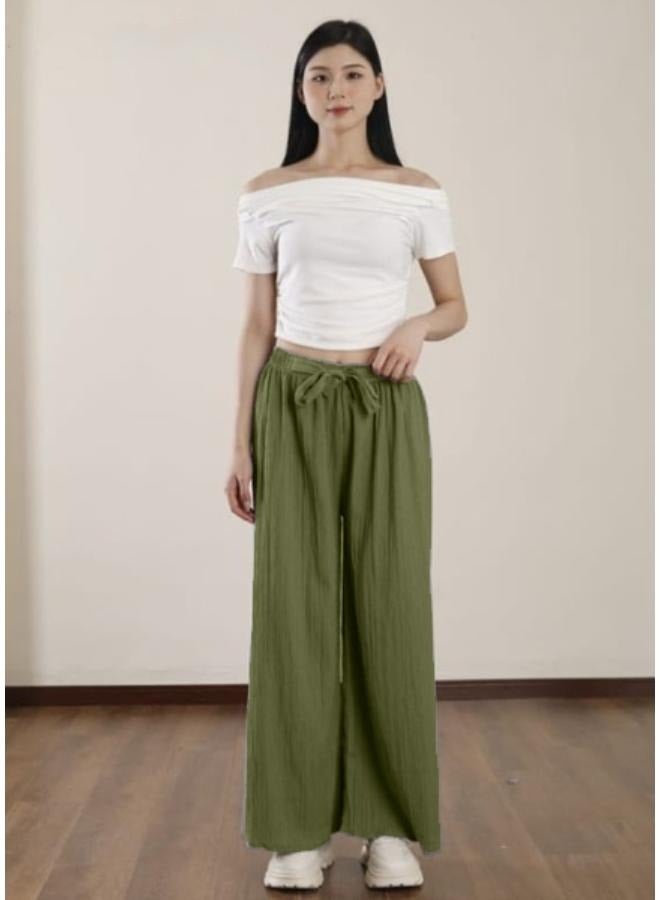 Wide Leg Pants Casual High Waist Loose Pants For Spring and Summer Women's Clothing KU366 - Image 4