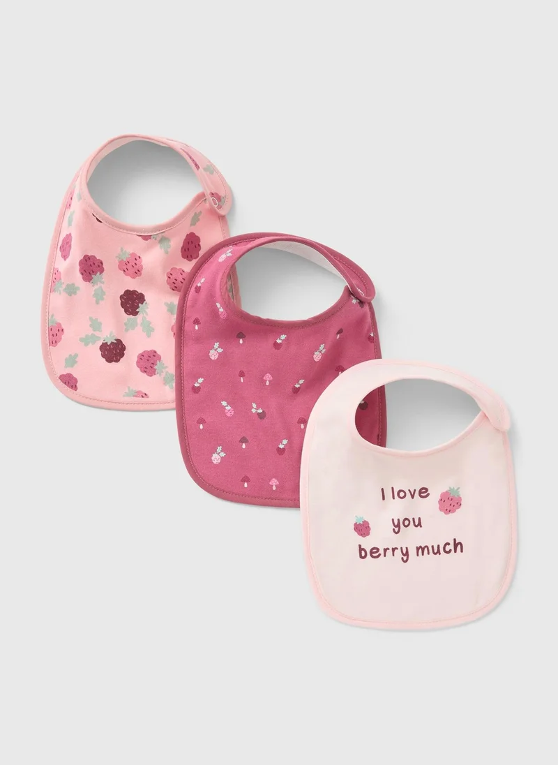 ماتلان مجموعة من  مريلات وردي فاتح بتصميم التوت