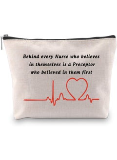WCGXKO Generic WCGXKO Nurse Preceptor Gift Nurse Graduation Gift for Nurse Preceptor Zipper Pouch Cosmetics Bag (Behind every Nurse), Talk Less Smile More 