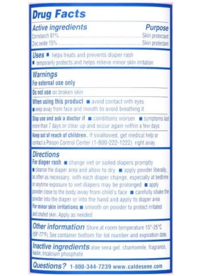 Caldesene Medicated Protecting Powder with Zinc Oxide & Cornstarch-Talc Free, 5 Ounce (6 Pack) - Image 2