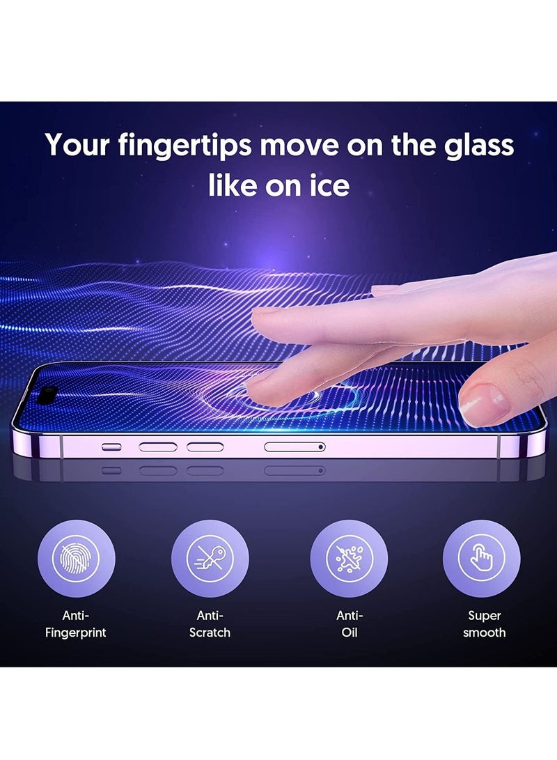 BORTONY iPhone 14 Pro Max 9H Hardness Tempered Glass Screen Protector Bubble Free Ultra HD Case Friendly Full Coverage For Apple iPhone 14 Pro Max 6.7" - Image 4