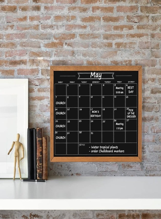 Umtiti Calendar Chalkboard, 13" * 17", Magnetic Surface Rustic Brown Solid Pine Wood Frame Chalk Board for Planning/School Timetable/Memo, Hanging Board for Office, School and Home(YLHB-QZ-3343) - Image 5