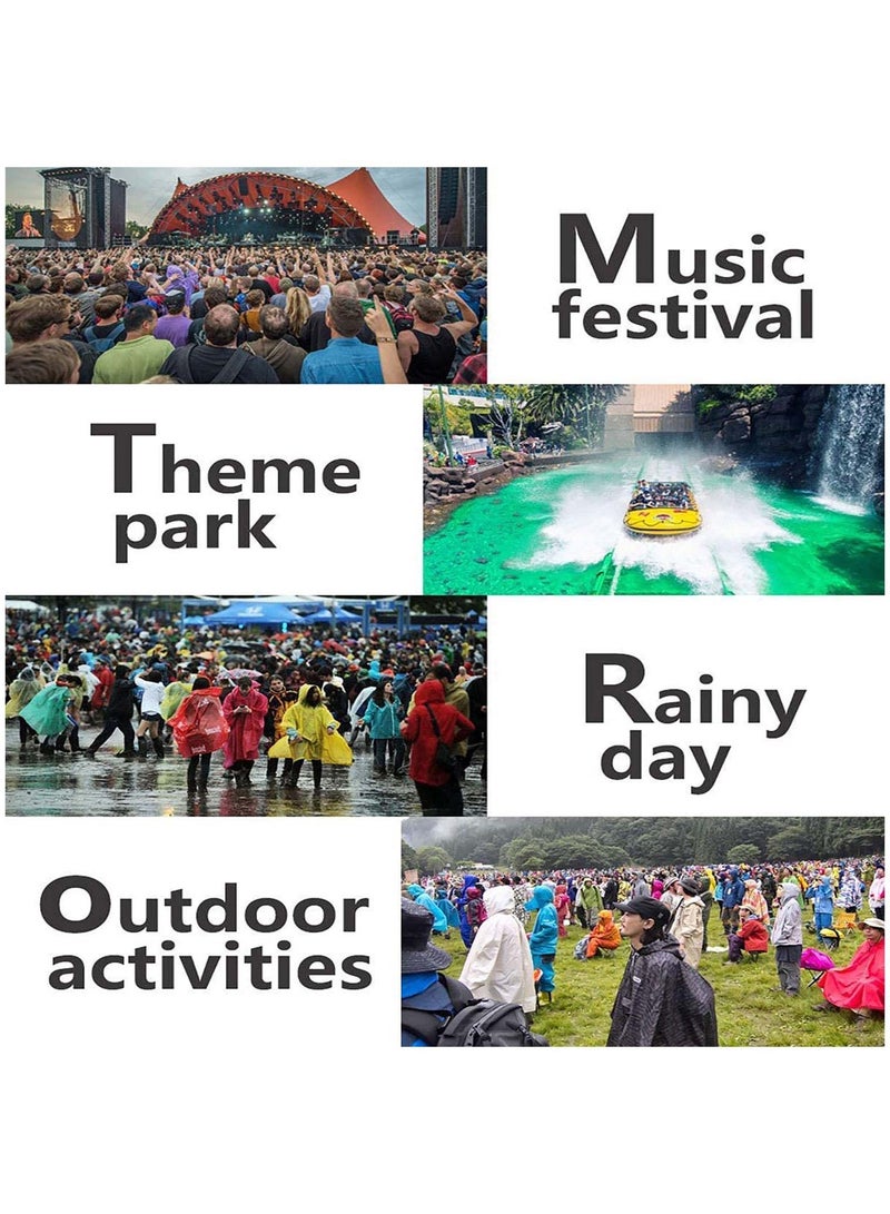 SYOSI Raincoat Rain Ponchos for Adults Women Men - 1 Pack Reusable EVA Clear Portable Rain Coats Lightweight Jackets with Hood, Rain Ponchos Adults Packable Poncho Adult Clear Hood - Image 5