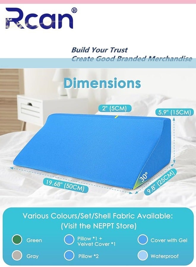 Rcan Wedge Pillow Body Position Wedges Back Positioning Elevation Pillow Case Pregnancy Bedroom Eevated Body Alignment Ankle Support Pillow Leg Bolster - Image 4