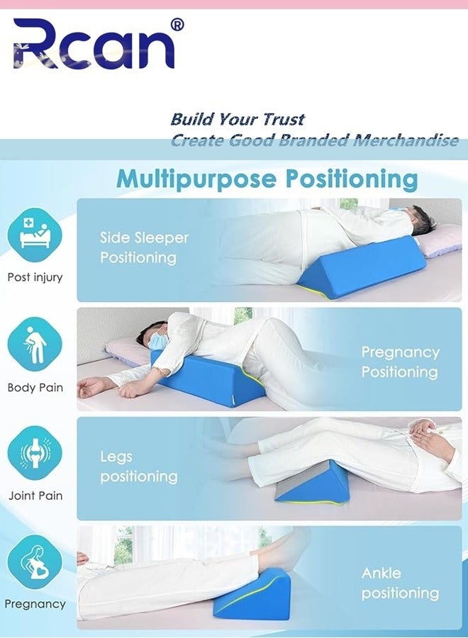 Rcan Wedge Pillow Body Position Wedges Back Positioning Elevation Pillow Case Pregnancy Bedroom Eevated Body Alignment Ankle Support Pillow Leg Bolster - Image 5