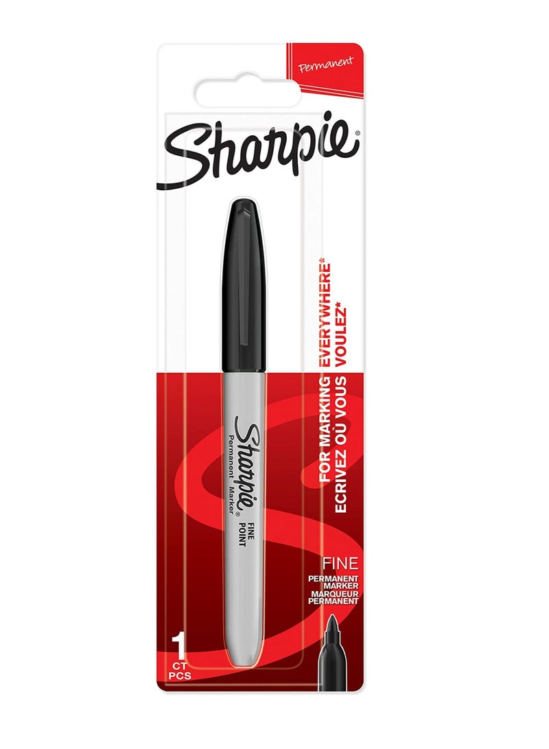 قلم تحديد دائم من شاربي | نقطة دقيقة | أسود | عدد 1