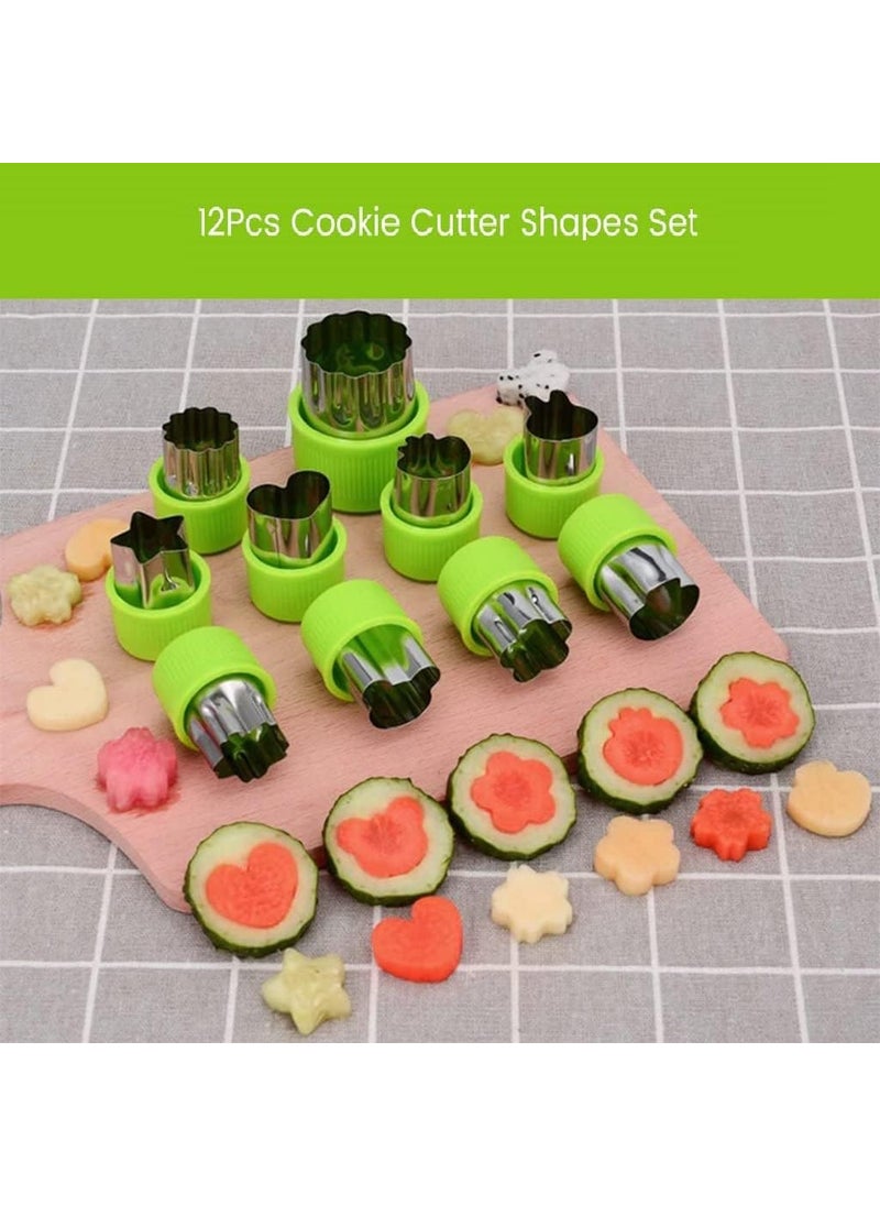 Gopinath Autolink Gopinath Autolink 12Pcs Stainless Steel Cookie Cutter Shapes Set Fruit Cutter Shapes Embossing Mold Bread Sandwich Cutter for Kitchen Kids Baking and Food  - Image 4