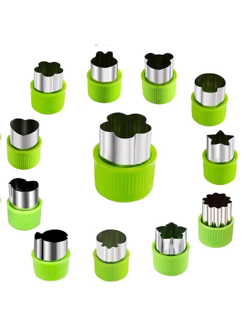 Gopinath Autolink Gopinath Autolink 12Pcs Stainless Steel Cookie Cutter Shapes Set Fruit Cutter Shapes Embossing Mold Bread Sandwich Cutter for Kitchen Kids Baking and Food  - Image 1
