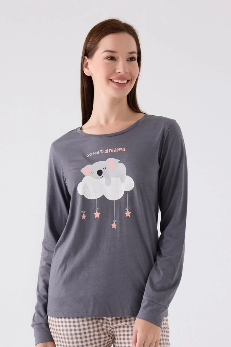 ارنيتا Cotton Koala Illustrated Mother and Daughter Pajama Set, (Price Separately)