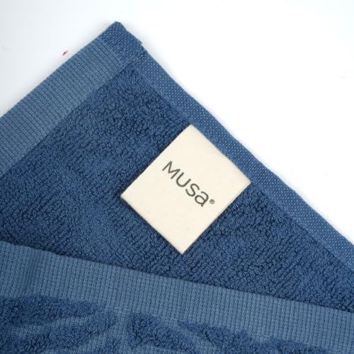 MUSA Banana Face Towels | 400 GSM | Terry Face Towel Set of 4 with Free Bag | Super Soft & Ultra Absorbent Towels for Facewash | Face Towel for Women, Men (Midnight Blue) - Image 2