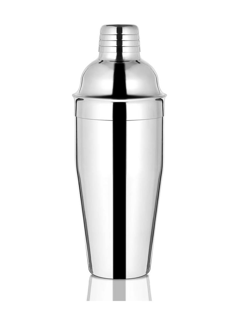 MJZ Stainless Steel Cocktail Shaker, Professional Bartending Tool Drink Making Tool for Home and Bar Silver 550ml  - Image 1