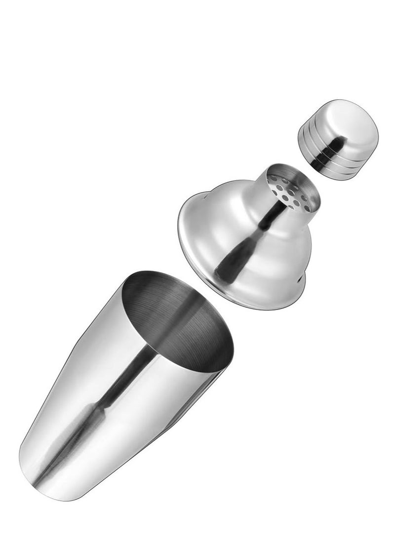 MJZ Stainless Steel Cocktail Shaker, Professional Bartending Tool Drink Making Tool for Home and Bar Silver 550ml  - Image 3