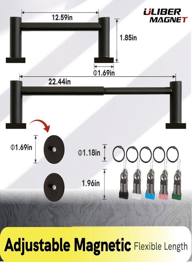 ULIBERMAGNET Magnetic Classroom Whiteboard Bar, Flip Calendar Holder with 5 Hanging Rings & 5 Clips, Magnetic Adjustable Length Anchor Chart Rack for Whiteboard, Office, Classroom, Lesson Plans - Image 3