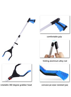 GUSGU 80cm Long Trash & Garbage Picker Grabber, Lightweight Aluminium & Rustproof, Litter Pick Up Stick, Trash Tong, Reaching Assist Tool, Reacher Tool for Elderly, Garden Nabber, Arm Extension  - Image 2