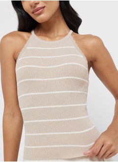 ONLY Onlgemma Sl Scallop Stripe O-Neck Knt  - Image 3
