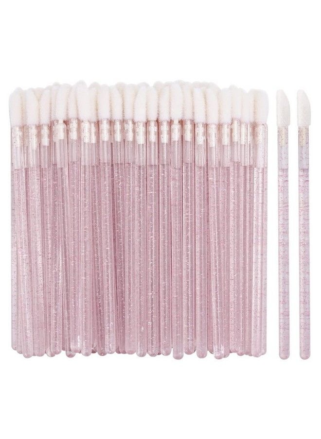Tbestmax 100 Disposable Lip Brushes Lipstick Applicator Lip Gloss Wands Pink Tbestmax  - Image 2