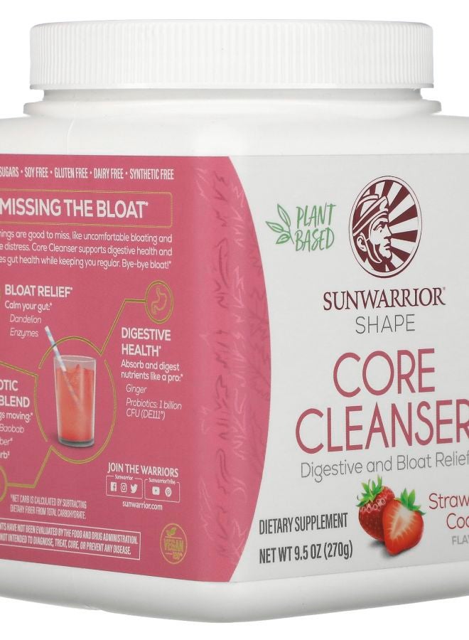 Sunwarrior Shape Core Cleanser Strawberry Cooler 9.5 oz (270 g) - Image 2