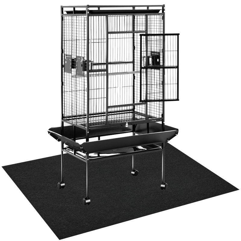 CebraBounze Large Bird Cage Mat 35x47 Inch Under Pet Cage Mat for Bird Cages Dog Crate Mat Liner Reptile Aquariums Waterproof Felt Liner with NonSlip Backing for Kennel Training Floor Protector - Image 2