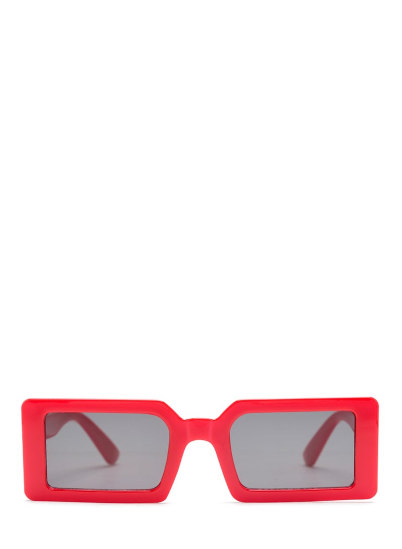 London Rag Rectangular Frame Sunglasses in Red - Image 1