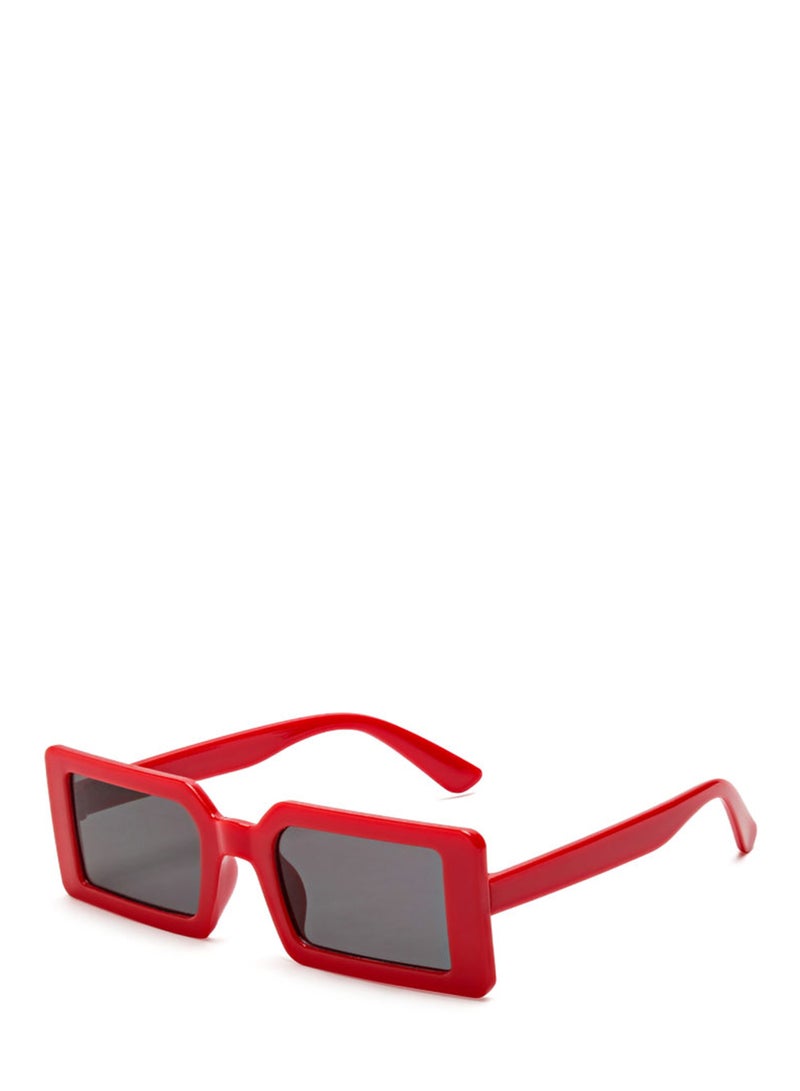 London Rag Rectangular Frame Sunglasses in Red - Image 2