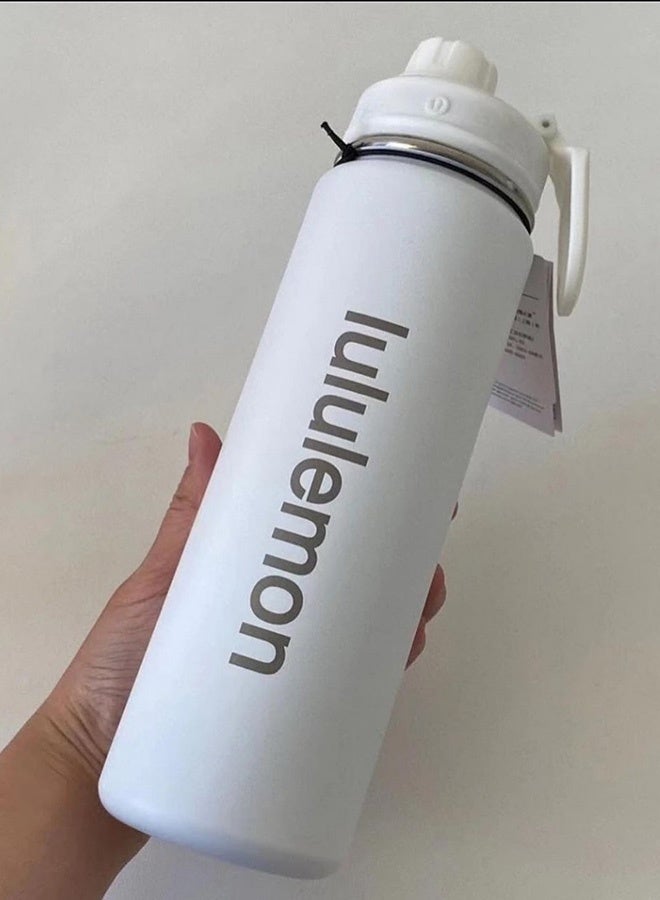 Lululemon 24oz Stainless Steel Back to Life Sport Water Bottles With Push-Pull Lid and Straw, BPA Free - Image 5