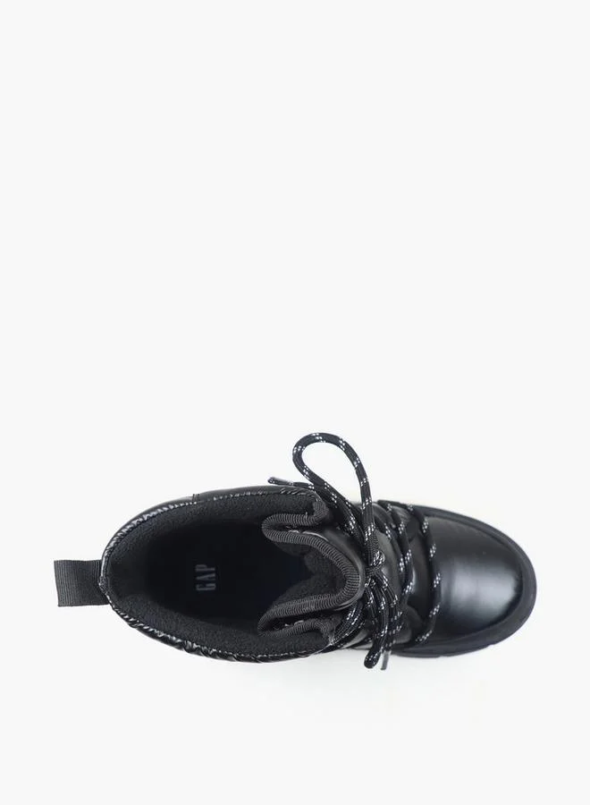 Gap BLACK Girls Richmond High K Lace-Up Boots for Women | Best Price UAE