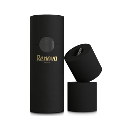 Renova Roll-Lux Gift Box 3 Rolls Colored Toilet Paper - Vibrant Multicolor Collection - Soft & Absorbent - Ideal for Special Occasions, Birthday & Home Decor (Black) - Image 1