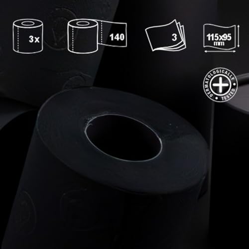Renova Roll-Lux Gift Box 3 Rolls Colored Toilet Paper - Vibrant Multicolor Collection - Soft & Absorbent - Ideal for Special Occasions, Birthday & Home Decor (Black) - Image 2