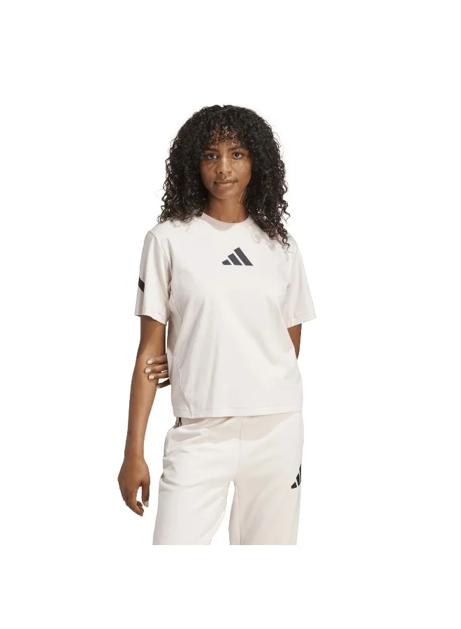 adidas تيشيرت تدريب أديداس W Z.N.E. وردي للنساء مقاس XS