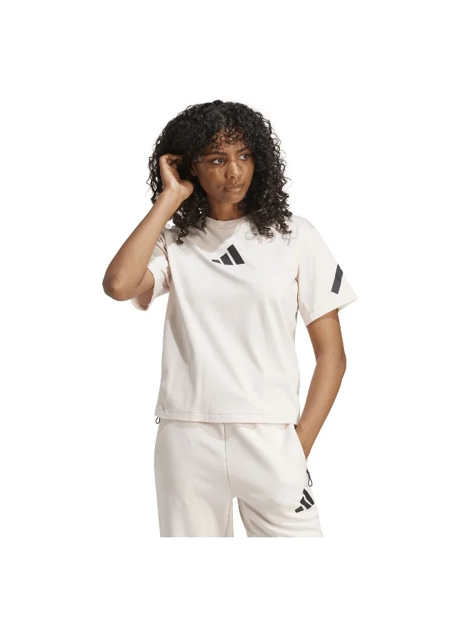 adidas تيشيرت تدريب أديداس W Z.N.E. وردي للنساء مقاس XS