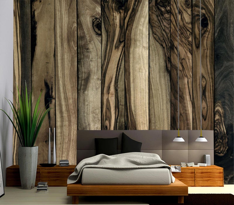 Cliouar-Wood Block Texture Background Mural Wallpaper Peel and Stick 90" x 67" - Image 1
