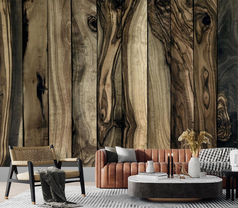 Cliouar-Wood Block Texture Background Mural Wallpaper Peel and Stick 90" x 67" - Image 2